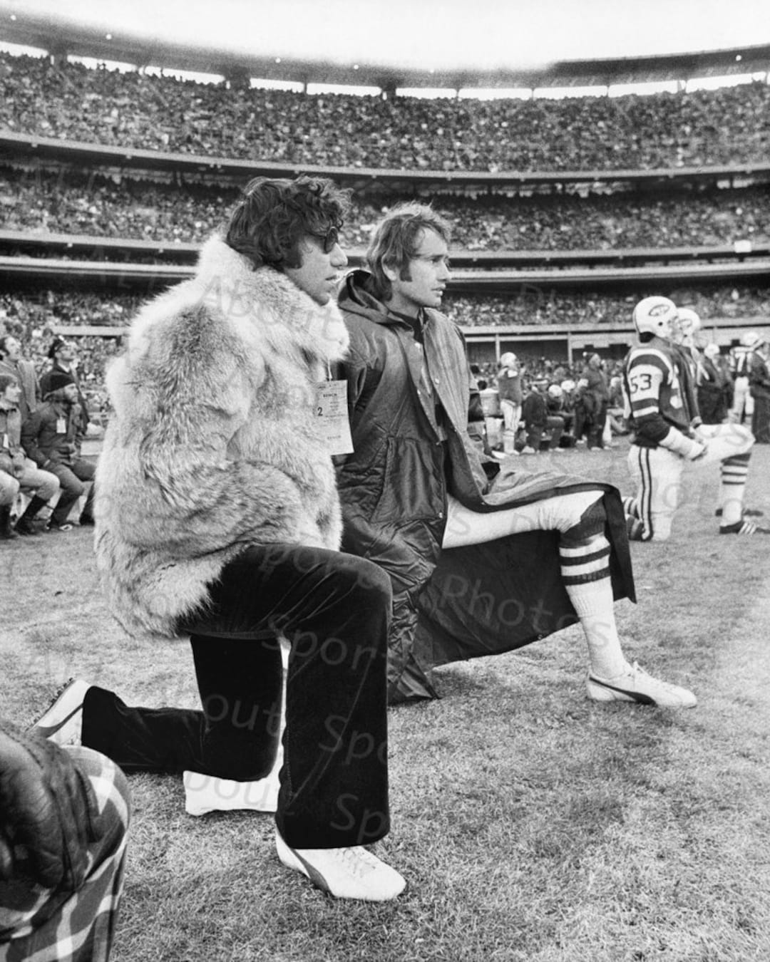 Joe Namath Sports a Fur Coat on the Sidelines - Etsy