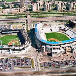 Old Comiskey Park and New Comiskey Park