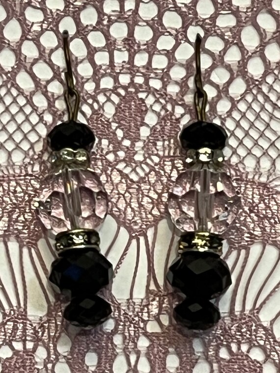 Cut Crystal Drop Earrings - image 3