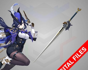 Clorinde's Iron Sting Sword [STL Files] - Genshin Impact
