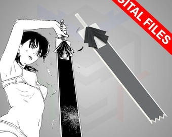 Asa Mitaka's Super Strong Uniform Sword [STL Files] - Chainsaw Man