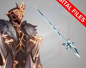 Il Capitano's Sword "Antumbra" [STL Files] - Genshin Impact