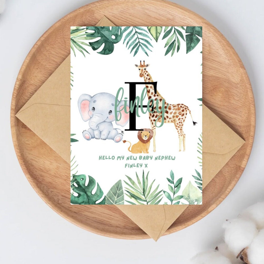 New Nephew Card Nephew Card, Card for Nephew Baby Nephew Card, Typed