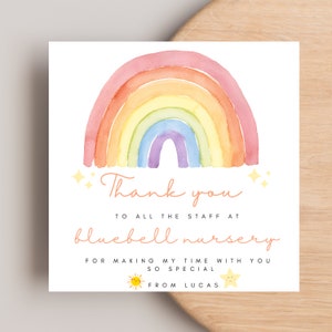 Thank you keyworker card, Thank you Nursery Teacher Card, Thank you Teacher personalised card