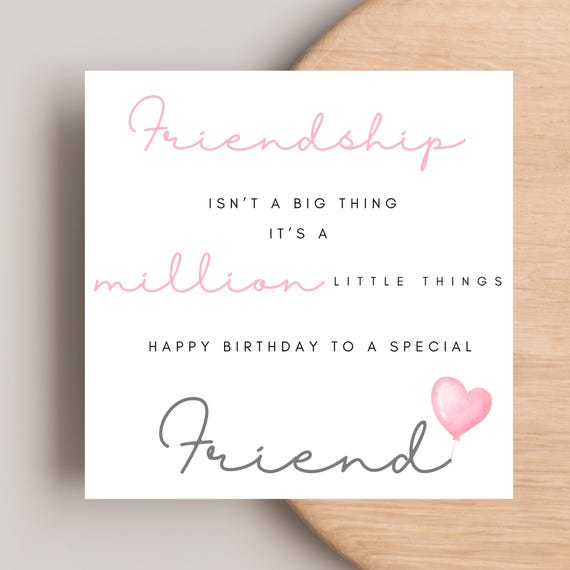 Special Friend Birthday Card, Bestie birthday card, Birthday Card for Best friend, Best Friend Card,