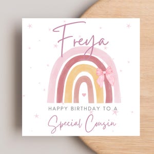 Cousin Birthday Card, Birthday Card for Girl Cousin, Cousin Birthday Cards, any age