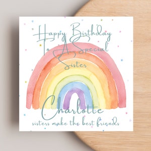 Personalised sister birthday card - sister card- Special Sister birthday card - sisters make the best friends