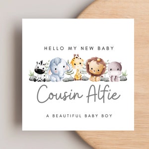 Personalised Cousin,New baby cousin card - To My Cousin Card,Rainbow Birthday Card, Card For Cousin, Baby Cousin Card