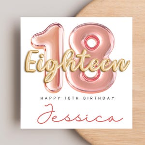 18th Birthday card for Granddaughter Daughter Niece, 18th Birthday Card for Her, Personalised 18th Birthday Card, 18th Gift