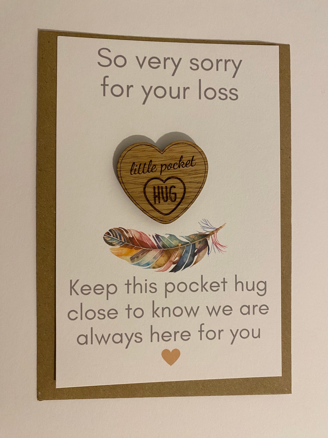 Sorry for Your Loss Pocket Hug, Bereavement Gift for Friend, Sorry for