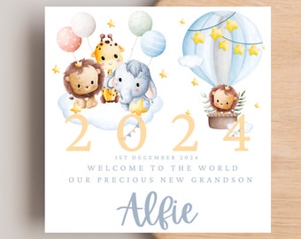 New Grandson Card, New Baby Grandson, Personalised Grandson Card, New Baby Grandson