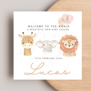 New cousin card - New Girl Cousin Card, Card For Cousin, Baby Cousin Card, Newborn Cousin Typed inside or blank