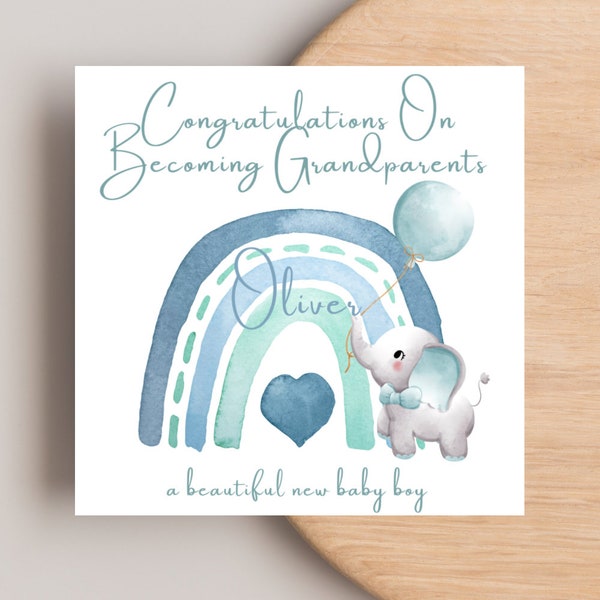 New Grandparents card | Congratulations on becoming Grandparents card | New Grandson Card | Peter Rabbit