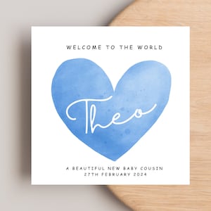 New cousin card - New Boy Cousin Card, Card For Cousin, Baby Cousin Card, Newborn Cousin