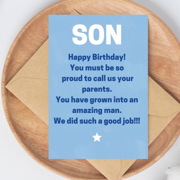 Son Birthday Card, Son In A Million, Son Poem, Adult Son Birthday Card - Foto 10