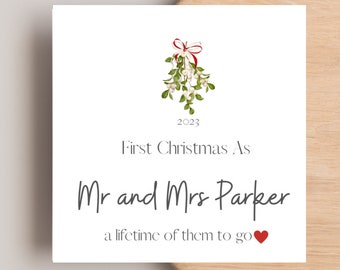 First Christmas as Mr&Mrs, Mr and Mrs christmas card, first christmas married card, mr mr christmas card, mrs and mrs christmas card
