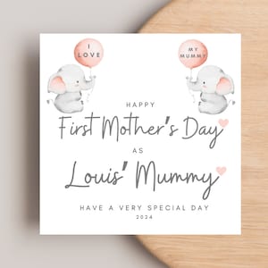 1st Mothers Day Card For Mummy, First Mother's Day Card, Personalised Mother's Day Card From baby