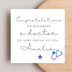 Becoming a Doctor Card, Congratulations Doctor Card, Passed Medical ...