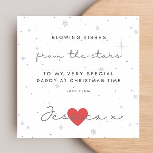 Daddy Angel baby Christmas Card, Daddy Heaven Christmas Card,