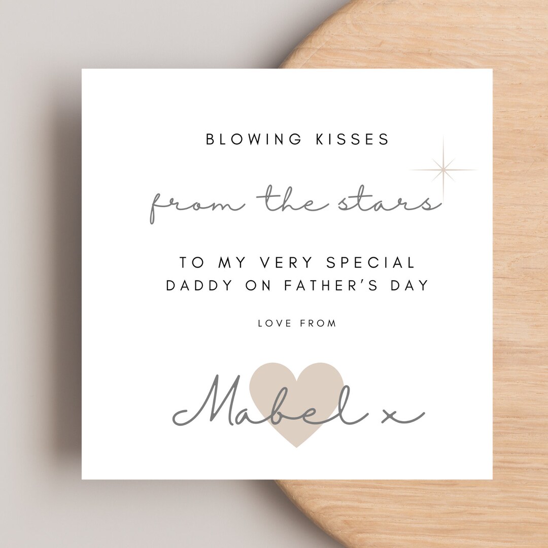 Angel Baby Father's Day Card, Father's Day Card From Angel, Father's ...