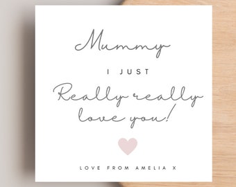 Personalised Mothers Day Card For Mummy, Mummy Birthday Card, Mummy Valentine's Day Card, Personalised Mother's Day Card for Mummy