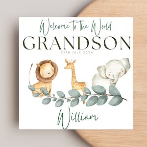 New Grandson Card, New Baby Grandson, Personalised Grandson Card, New Baby Grandson