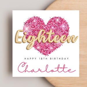18th Birthday card for Granddaughter Daughter Niece, 18th Birthday Card for Her, Personalised 18th Birthday Card, 18th Gift