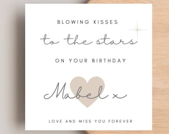 Angel Baby Birthday Card, Heavenly Birthday Card, Birthday Card To Heaven, Stillbirth Card, Miscarriage Card, Childloss Birthday Card