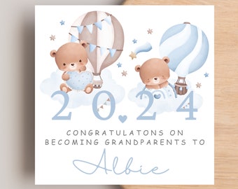 New Grandparents card | Congratulations on becoming Grandparents card | New Grandson