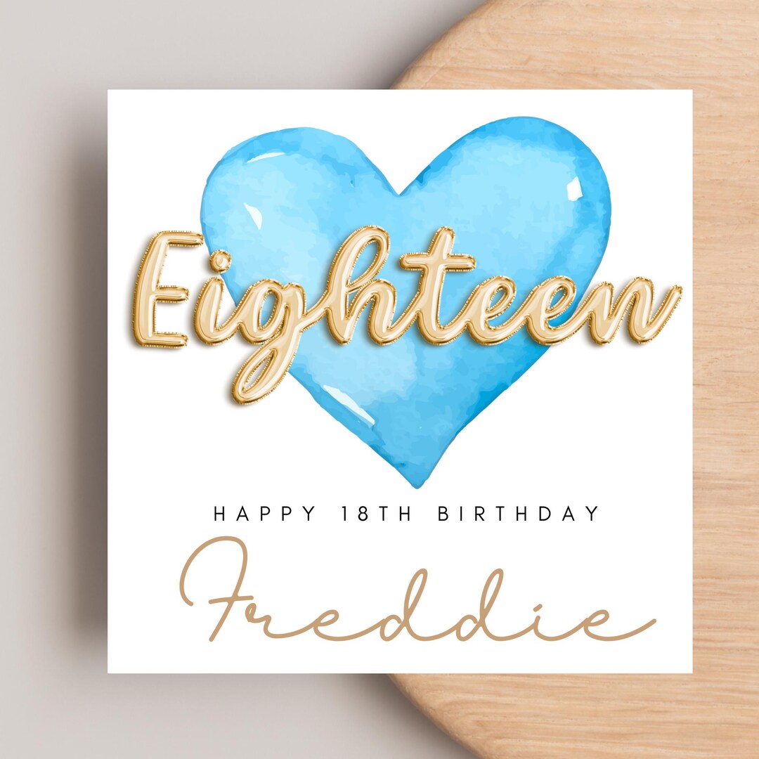 Personalised 18th Birthday Card for Son Grandson Nephew Friend, 18th ...