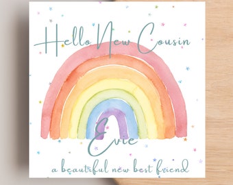 New cousin card - New Girl Cousin Card, Card For Cousin, Baby Cousin Card, Newborn Cousin Typed inside or blank