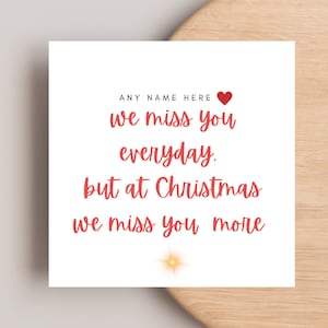 Angel Christmas Card, Missing Someone At Christmas, Bereaved Christmas Card, Heavenly Christmas Card, Christmas Card for Someone in Heaven
