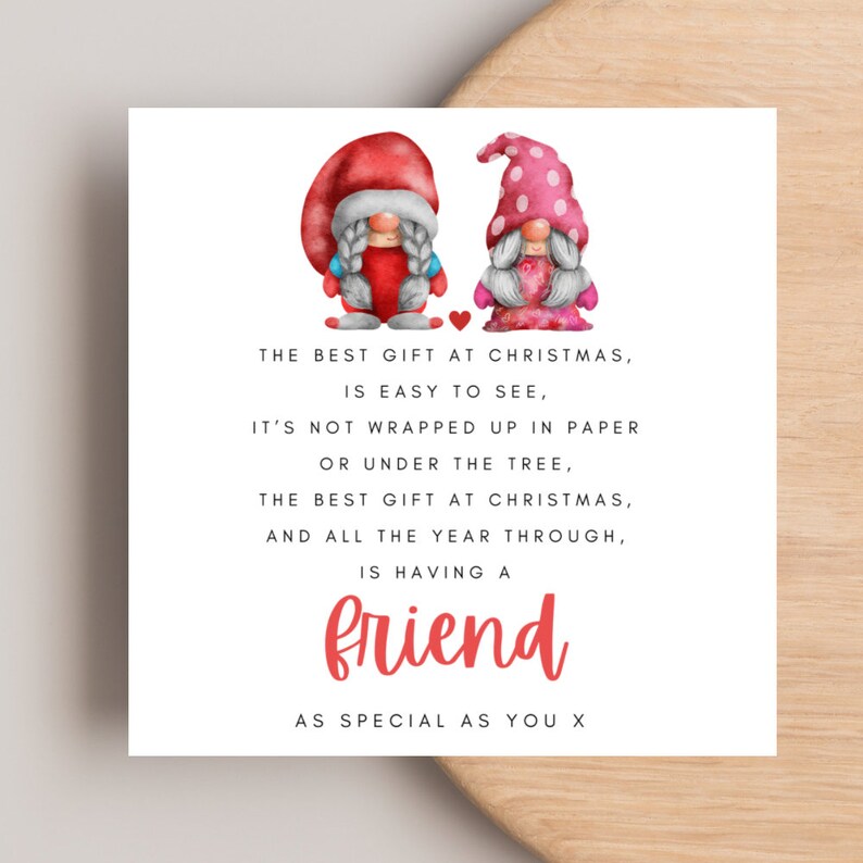 Bestie Christmas Card, Christmas Card, Best Friend Christmas Card ...