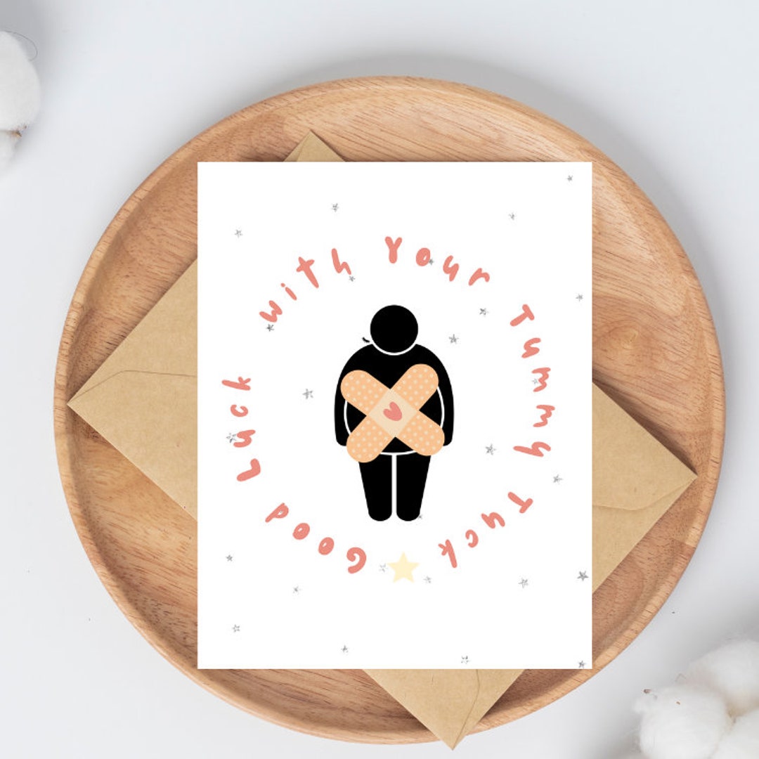 Good Luck With the Tummy Tuck Card Abdominoplasty Surgery Card Funny