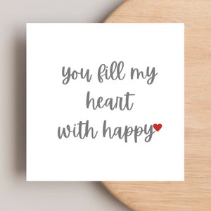 Valentines Day Card for boyfriend husband wife partner one i love girlfriend, Anniversary Card, Birthday Card