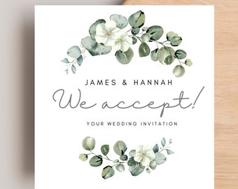 Wedding acceptance card | RSVP | Wedding | We accept