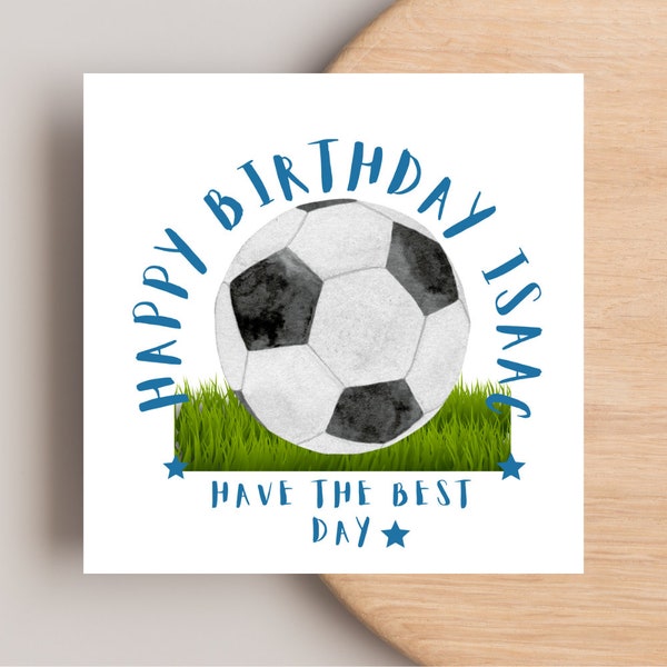 Carte d'anniversaire Football | Pour fils | Fille - Neveu | Petit-fils | Football | Fan de foot | Cadeau Football | Idéal pour fils