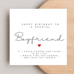 Boyfriend Birthday Card, Partner birthday card, Boyfriend 1st birthday