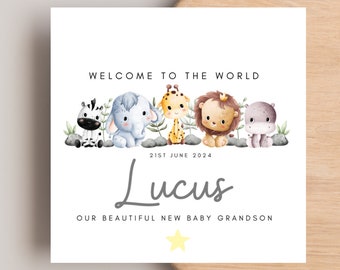 New Grandson Card, New Baby Grandson, Personalised Grandson Card, New Baby Grandson