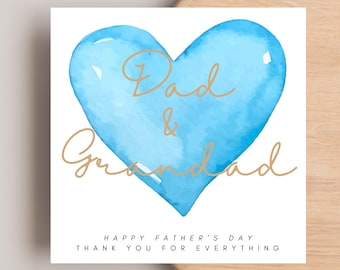 Father's Day Card for Dad and Grandad, Father's Dad card for Pops and Grandad, Any relation term