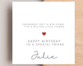 Special Friend Birthday Card, Birthday Card, Personalised Friend Birthday Card, Best Friend Birthday Card, Work Friend Birthday Card