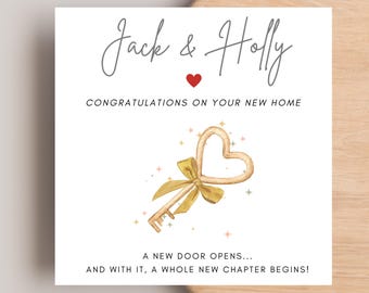 Personalised New home card, New home Gift, New Home Owners Card, First Home Card, Congratulations on your new home card, Friends New home