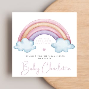 Angel Baby Birthday Card, Heavenly Birthday Card, Birthday Card To Heaven, Stillbirth Card, Miscarriage Card, Childloss Birthday Card