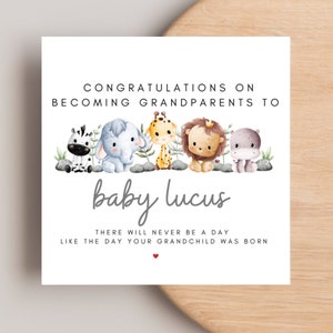 New Grandparents card | Congratulations on becoming Grandparents card | New Grandson Card | Peter Rabbit