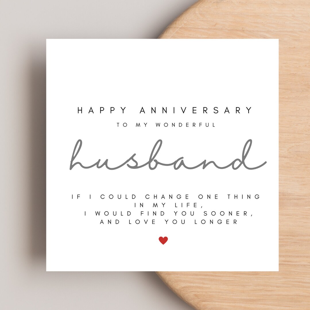 Husband Anniversary Card, Anniversary Card for My Husband, Wedding ...