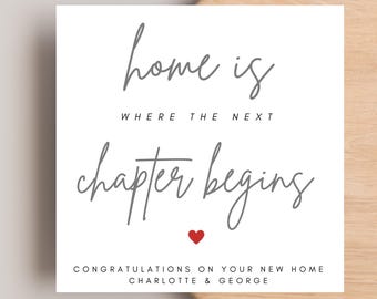 Personalised New home card, New home Gift, New Home Owners Card, First Home Card, Congratulations on your new home card, Friends New home