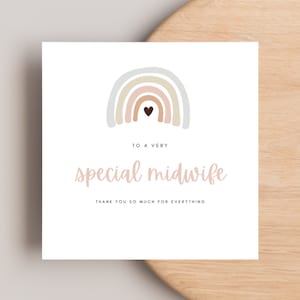 Midwife Thank You Card, Thank You For Being Our Midwife Card