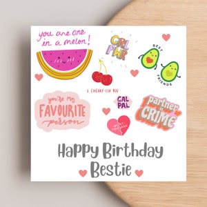 Bestie birthday card, Birthday Card for Best friend, Best Friend Card, Bestie Card, Special Friend Card