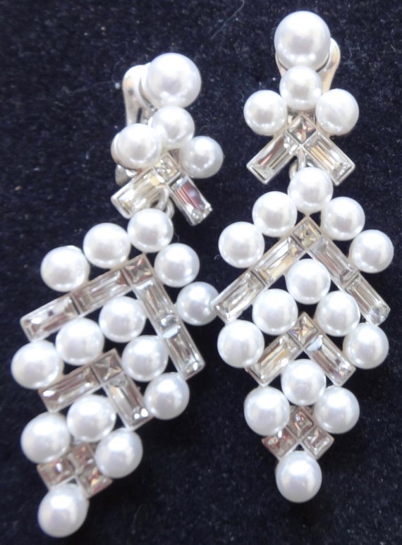 OSCAR De LA RENTA Vintage Earrings Elegant Pearls… - image 3