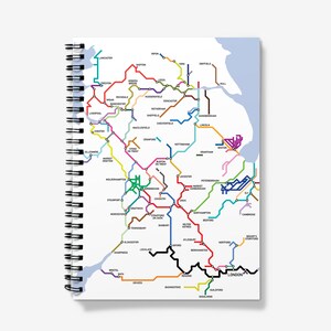 Waterways Map Spiral Bound Notebook